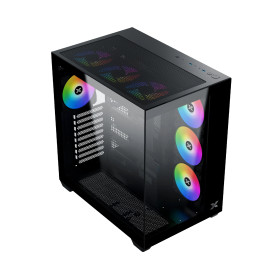 Кутия за компютър Xigmatek Case ATX - AQUA V AIR - 7 ARGB Fans, Black