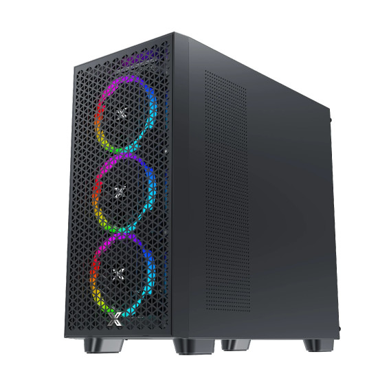 Кутия за компютър Xigmatek Case EATX - Gaming G Pro - Mesh, 4 ARGB fans