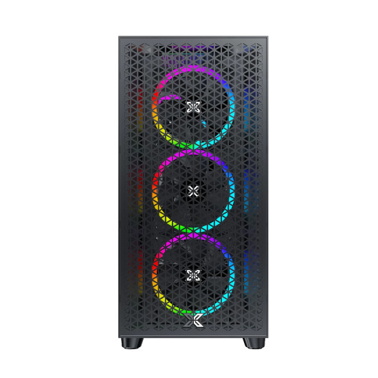Кутия за компютър Xigmatek Case EATX - Gaming G Pro - Mesh, 4 ARGB fans
