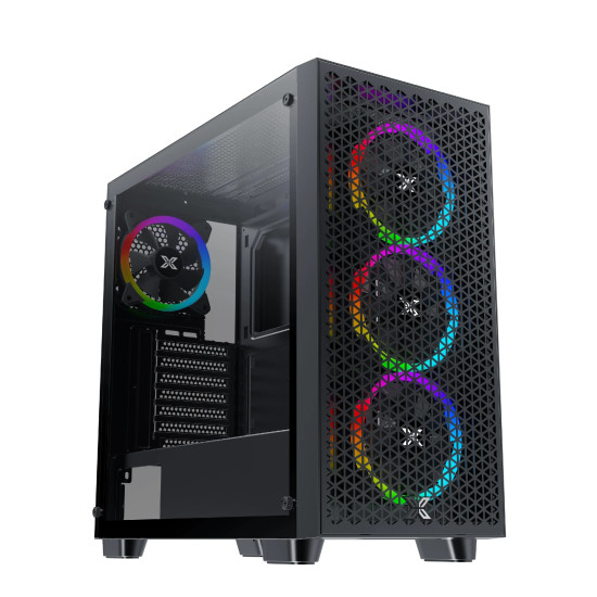 Кутия за компютър Xigmatek Case EATX - Gaming G Pro - Mesh, 4 ARGB fans