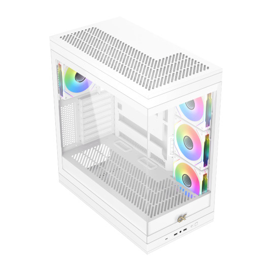 Кутия за компютър Xigmatek Case EATX - Meta Arctic - 4 x 120 mm ARGB fans