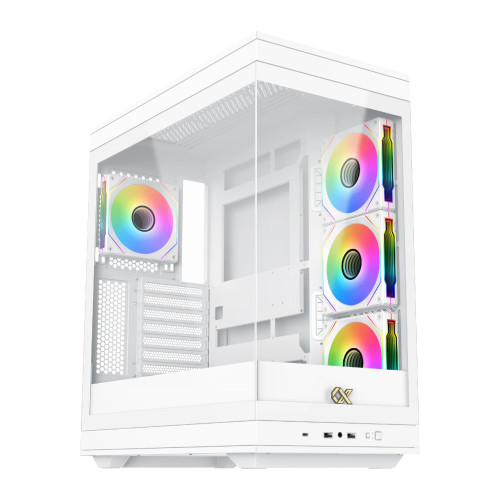Кутия за компютър Xigmatek Case EATX - Meta Arctic - 4 x 120 mm ARGB fans