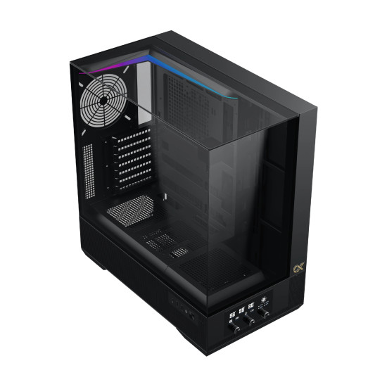 Кутия за компютър Xigmatek Case EATX - Vision - 7 ARGB Fans, LCD Display Panel, Smart Fan Control