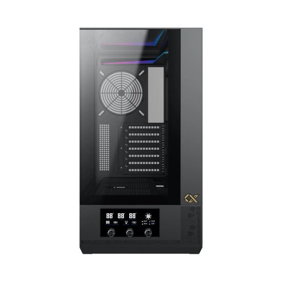 Кутия за компютър Xigmatek Case EATX - Vision - 7 ARGB Fans, LCD Display Panel, Smart Fan Control