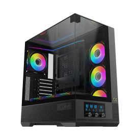 Кутия за компютър Xigmatek Case EATX - Vision - 7 ARGB Fans, LCD Display Panel, Smart Fan Control