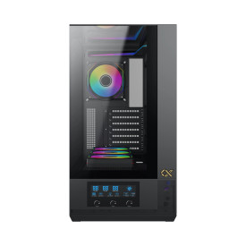 Кутия за компютър Xigmatek Case EATX - Vision - 7 ARGB Fans, LCD Display Panel, Smart Fan Control