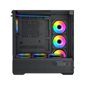 Кутия за компютър Xigmatek Case EATX - Vision - 7 ARGB Fans, LCD Display Panel, Smart Fan Control