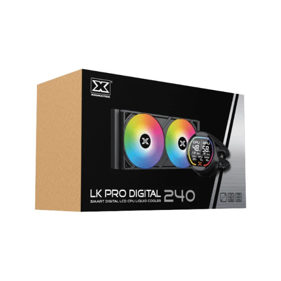 Водно охлаждане Xigmatek Water Cooling LK Pro 240 Digital - 2.7 inch Digital LCD Display