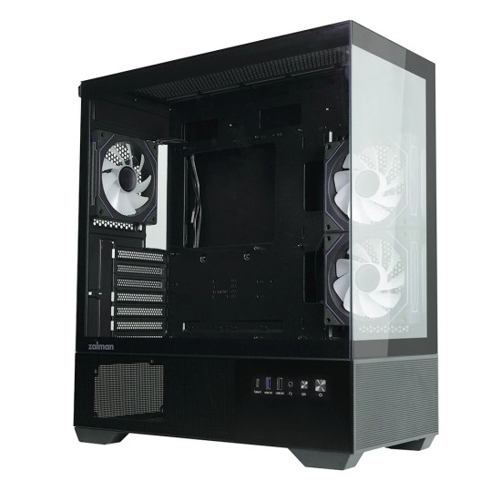 Кутия за компютър Zalman Chronix ATX, Mid Tower, Tempered Glass, Black