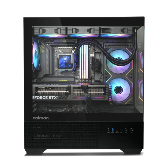 Кутия за компютър Zalman Chronix ATX, Mid Tower, Tempered Glass, Black