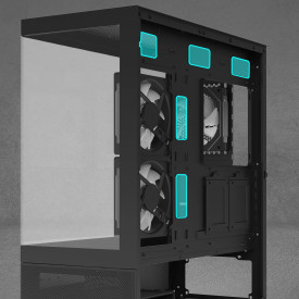 Кутия за компютър Zalman Chronix ATX, Mid Tower, Tempered Glass, Black