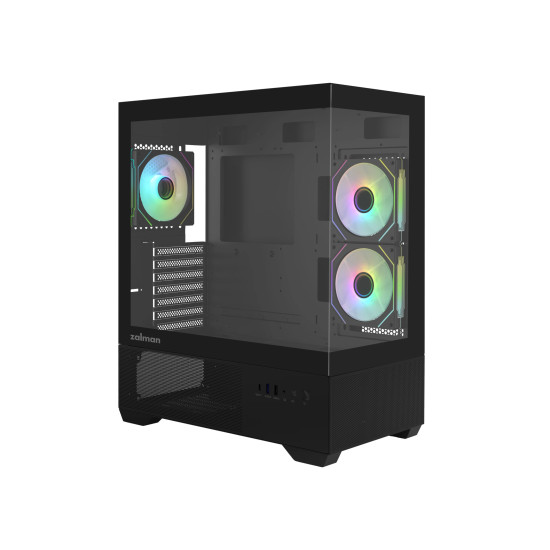 Кутия за компютър Zalman Chronix ATX, Mid Tower, Tempered Glass, Black