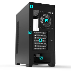 Кутия за компютър Zalman Chronix ATX, Mid Tower, Tempered Glass, Black