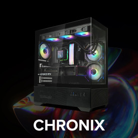 Кутия за компютър Zalman Chronix ATX, Mid Tower, Tempered Glass, Black