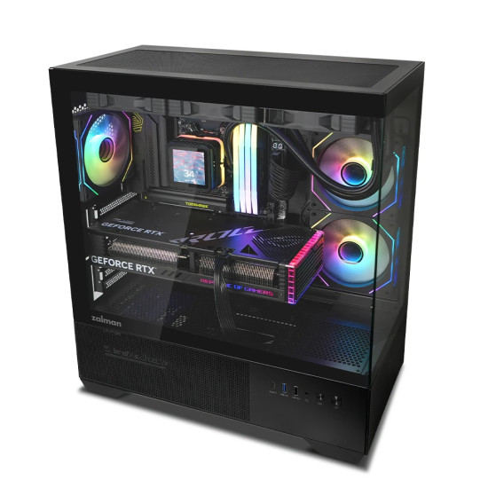 Кутия за компютър Zalman Chronix ATX, Mid Tower, Tempered Glass, Black