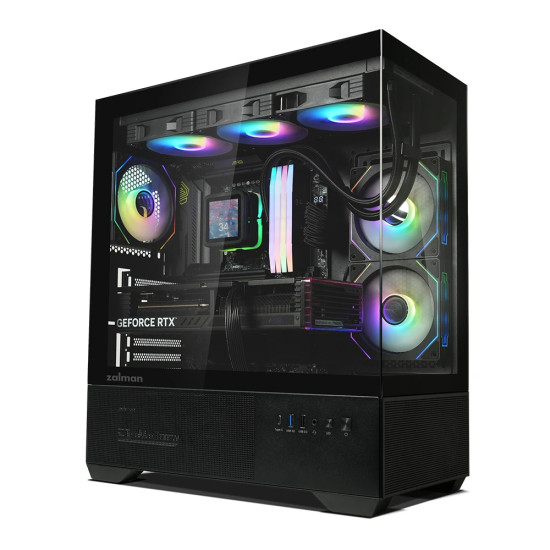 Кутия за компютър Zalman Chronix ATX, Mid Tower, Tempered Glass, Black