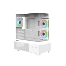 Кутия за компютър Zalman Case ATX - Chronix WHITE V2 - 3 x 120 mm A-RGB, USB-C, Tempered Glass
