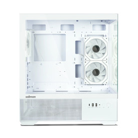 Кутия за компютър Zalman Case ATX - Chronix WHITE V2 - 3 x 120 mm A-RGB, USB-C, Tempered Glass