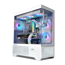 Кутия за компютър Zalman Case ATX - Chronix WHITE V2 - 3 x 120 mm A-RGB, USB-C, Tempered Glass