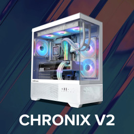 Кутия за компютър Zalman Case ATX - Chronix WHITE V2 - 3 x 120 mm A-RGB, USB-C, Tempered Glass