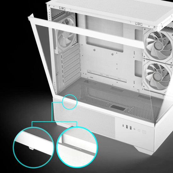 Кутия за компютър Zalman Case ATX - Chronix WHITE V2 - 3 x 120 mm A-RGB, USB-C, Tempered Glass
