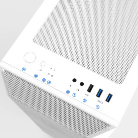 Кутия за компютър Zalman Case ATX - i3 NEO ARGB - Mesh, aRGB, Tempered Glass, White