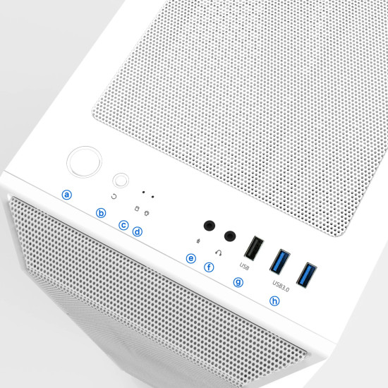 Кутия за компютър Zalman Case ATX - i3 NEO ARGB - Mesh, aRGB, Tempered Glass, White