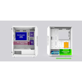 Кутия за компютър Zalman Case ATX - i3 NEO ARGB - Mesh, aRGB, Tempered Glass, White