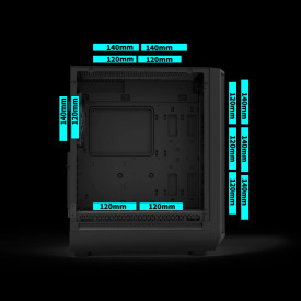 Кутия за компютър Zalman Case EATX - I6 Black - RGB, Tempered Glass, 3 fans included