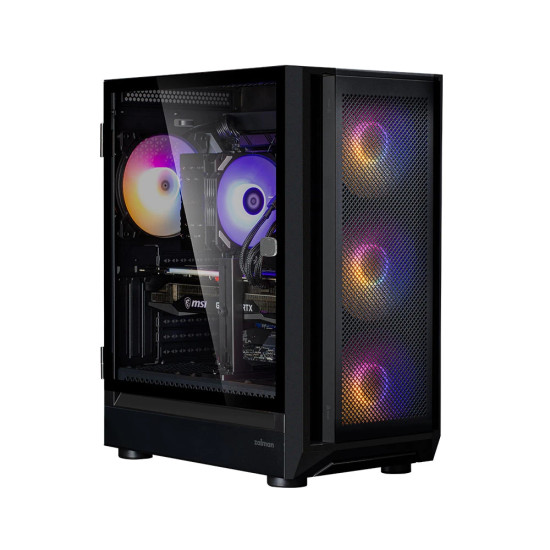 Кутия за компютър Zalman Case EATX - I6 Black - RGB, Tempered Glass, 3 fans included
