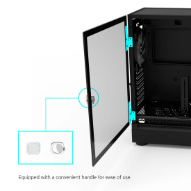 Кутия за компютър Zalman Case EATX - I6 Black - RGB, Tempered Glass, 3 fans included