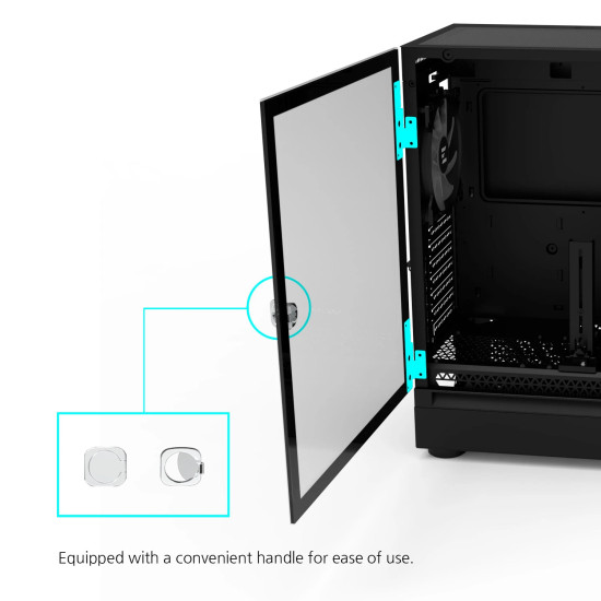 Кутия за компютър Zalman Case EATX - I6 Black - RGB, Tempered Glass, 3 fans included