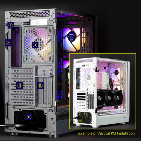 Кутия за компютър Zalman Case EATX - I6 Black - RGB, Tempered Glass, 3 fans included