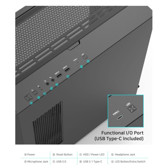 Кутия за компютър Zalman Case EATX - Z10 - Mesh