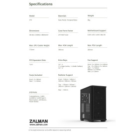 Кутия за компютър Zalman Case EATX - Z10 - Mesh