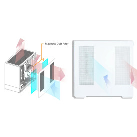 Кутия за компютър Zalman Case mATX - P30 White - aRGB, Tempered Glass