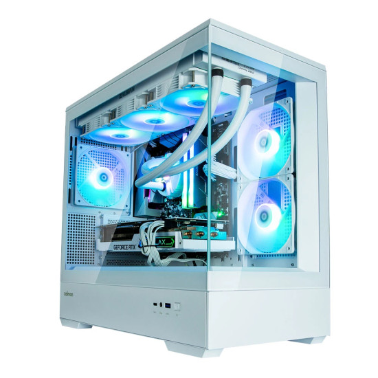 Кутия за компютър Zalman Case mATX - P30 White - aRGB, Tempered Glass