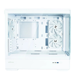 Кутия за компютър Zalman Case mATX - P30 White - aRGB, Tempered Glass