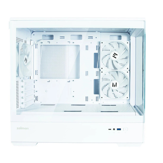 Кутия за компютър Zalman Case mATX - P30 White - aRGB, Tempered Glass