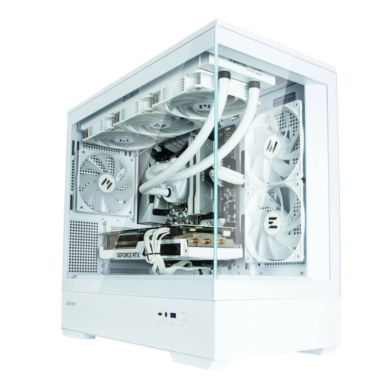 Кутия за компютър Zalman Case mATX - P30 White - aRGB, Tempered Glass