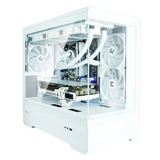 Кутия за компютър Zalman Case mATX - P30 White - aRGB, Tempered Glass