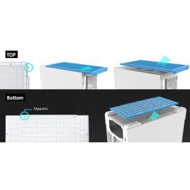 Кутия за компютър Zalman Case mATX - P30 White - aRGB, Tempered Glass