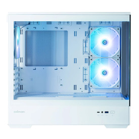 Кутия за компютър Zalman Case mATX - P30 White - aRGB, Tempered Glass