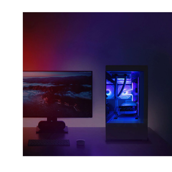 Кутия за компютър Zalman Case mATX - P30 White - aRGB, Tempered Glass