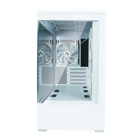 Кутия за компютър Zalman Case mATX - P30 White - aRGB, Tempered Glass
