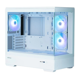 Кутия за компютър Zalman Case mATX - P30 White - aRGB, Tempered Glass