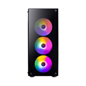 Кутия за компютър 1stPlayer Case ATX - Fire Dancing V3-B RGB - 4 fans included