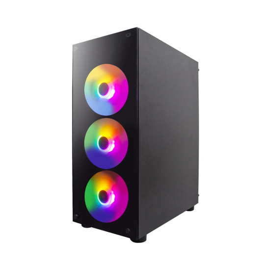 Кутия за компютър 1stPlayer Case ATX - Fire Dancing V3-B RGB - 4 fans included