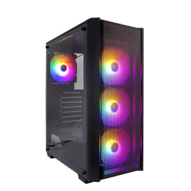 Кутия за компютър 1stPlayer Case ATX - Fire Dancing V4 RGB - 4 fans included