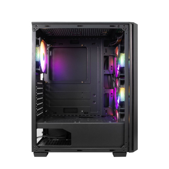 Кутия за компютър 1stPlayer Case ATX - Fire Dancing V4 RGB - 4 fans included